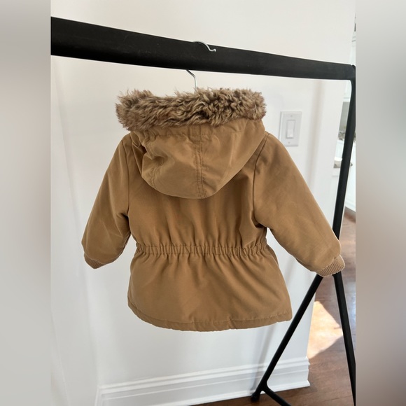 Baby Hooded Padder Parka Tan Beige - Picture 2 of 2
